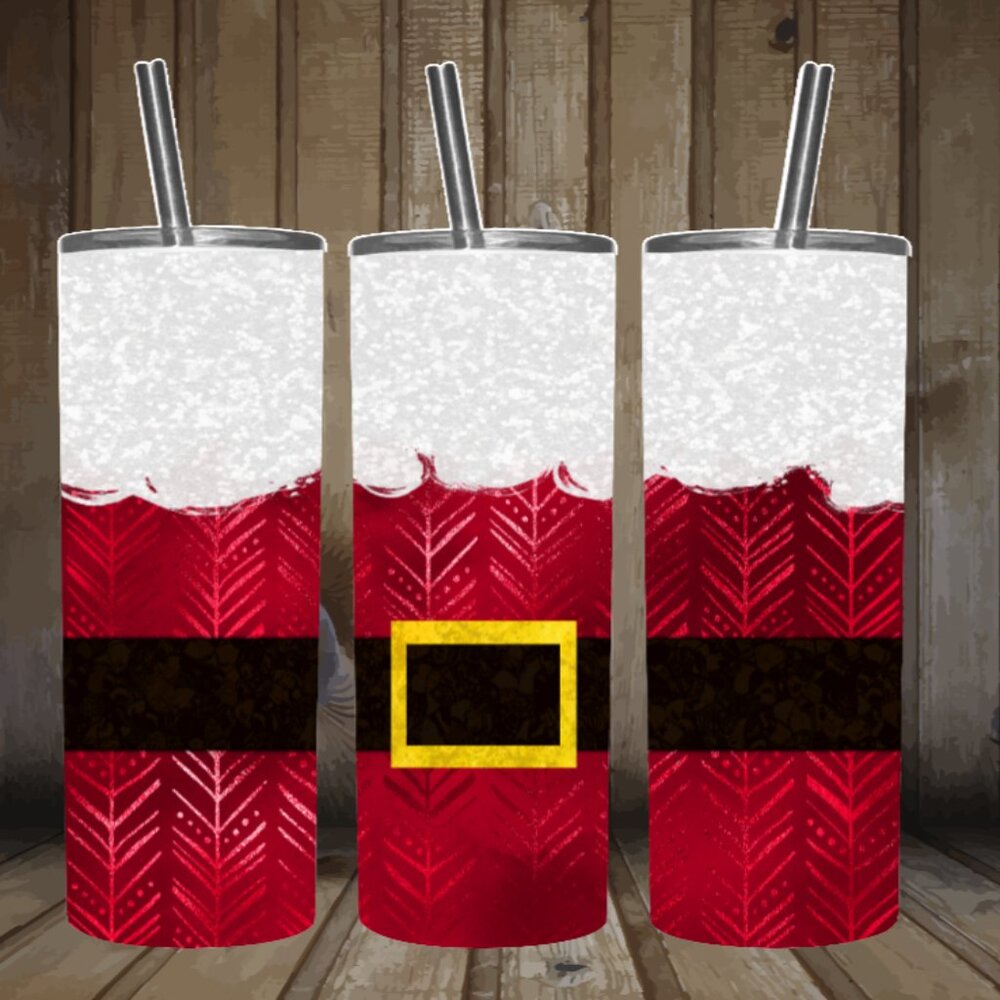 20oz santa belt buckle tumbler